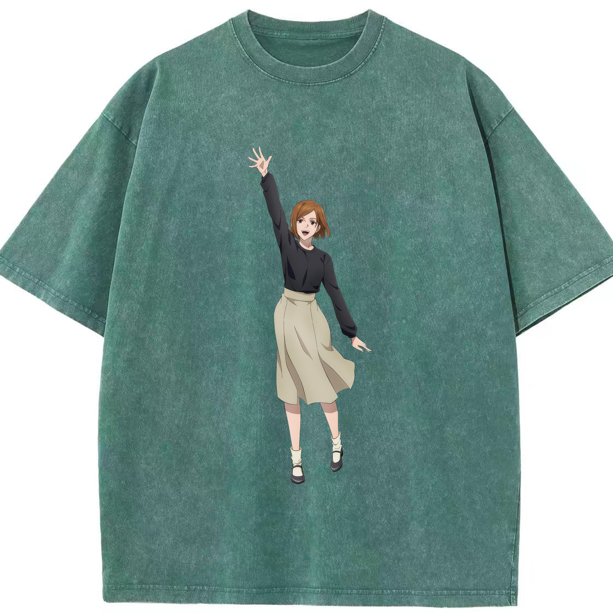 （画像用） 呪術廻戦 Jujutsu Kaisen 綿100% ヴィンテージ風 半袖Tシャツ（フロントプリント）